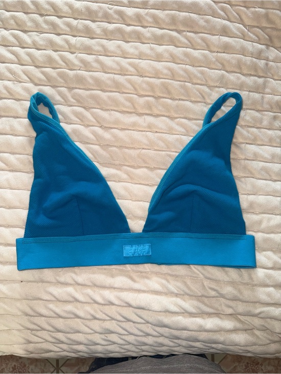 SKIMS Other - SKIMS Teal Ribbed Triangle Bralette
